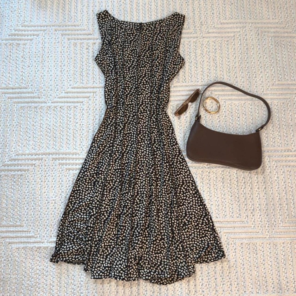 y2k forever espresso bean pleated midi dress - Picture 2 of 6